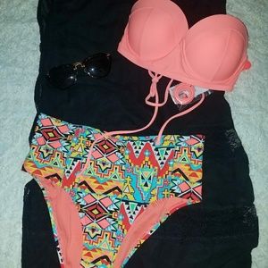 Abstract print bathing suit